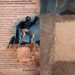 Roban placa conmemorativa del monumento dedicado a El Santo
